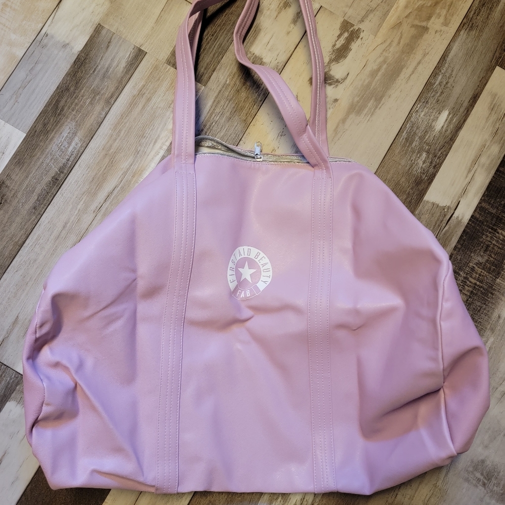 Vegan leather duffle bag